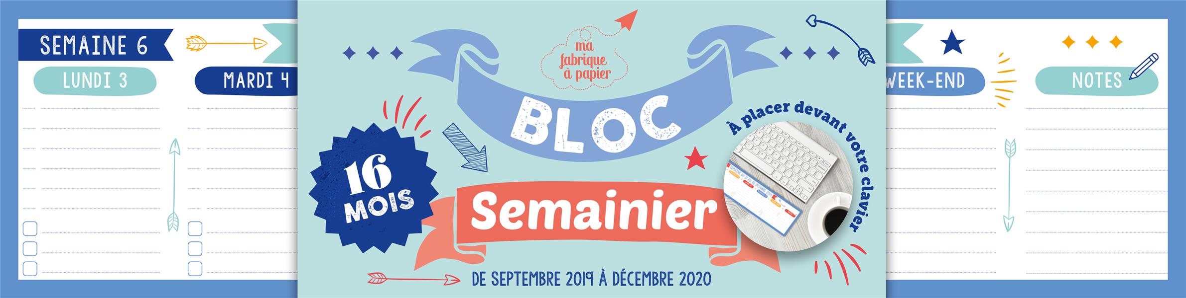 XXX - SEMAINIER BLOC CLAVIER 2019-2020 XXX - SEMAINIER BLOC CLAVIER 2019-2020